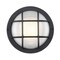 Westinghouse Fixture Wall Outdoor LED Dimmable 12W Round Sconce, Textured Black White Glass 6114000 - alternate 1
